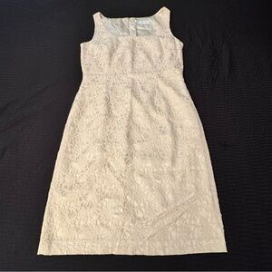Nipon Boutique Creme Lace Dress Size 10 Lined Tea Party Foral Bridal